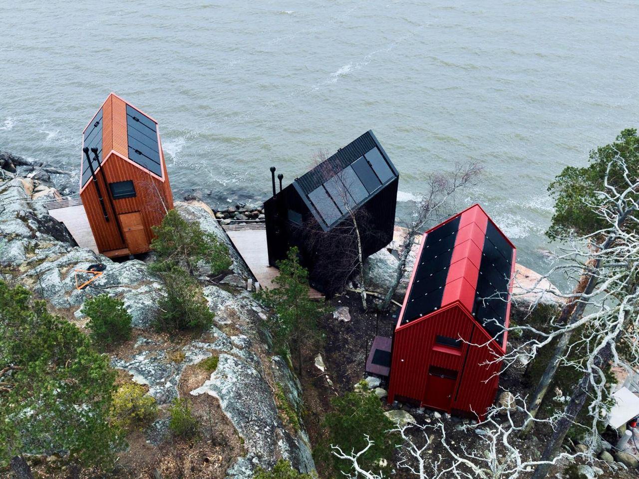 Автономные дома для отдыха на берегу финского залива

